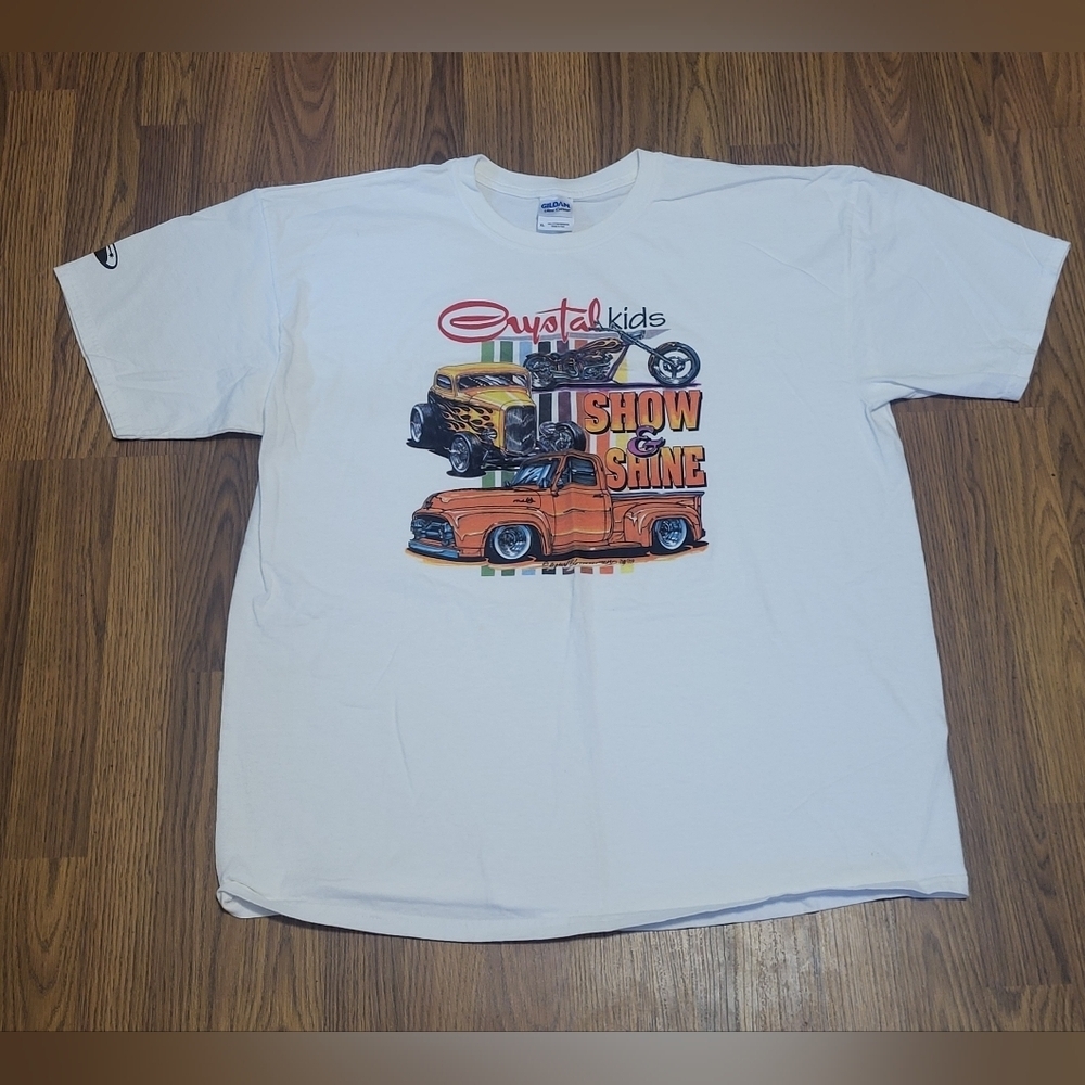 Y2K Crystal Kids Show & Shine T-Shirt XL Gerald Blommaert Hot Rod Car Show - Picture 2 of 5